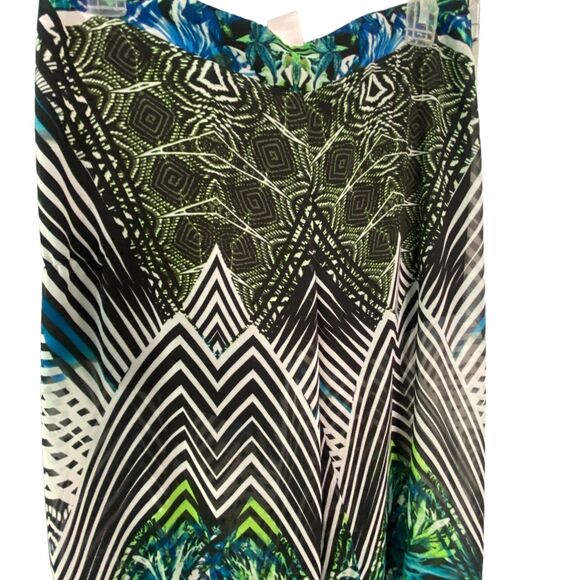 Bisou Bisou Tropical Floral Wide Leg Palazzo Loungewear Bohemian Pants Medium - Picture 7 of 13